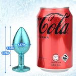 Large Butt Plug Metal Anal Plug With Ice Pattern And Jewel Base Anal Dilator For Anal Training Prostate Massage G-Spot Stimulation Adult Sex Toys For Men Women Couples (1.57’’)