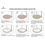 Wooden Sand Pendulum for Desk, Swinging Sand Kinetic Decor for Home & Office