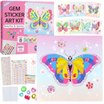 Gem Art Sticker Kit for Kids Ages 4-12, Diamond Art Sticker Crafts