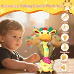 Talking Dancing Giraffe Toy, Stuffed Animal Repeats What You Say With Glowing Light, Baby Toy For 3-18 Months, Gift For Toddlers 1-3 Years Old