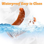 Double-Ended Realistic Dildo G-Spot Stimulation, 6.9 Inch Lifelike Dildo With Strong Suction Cup For Hands-Free, Double Sided Penis For Vaginal Anal, Adult Sex Toy For Women Men Couple(Brown)