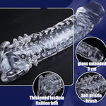 Penis Sleeve Cock Sleeve Sex Toys For Men,Transparent Penis Extender Girth Extension Enhancer For Men,Male Sex Toys Sex Game With Penis Extension Penis Pump, Penis Enlarger Adult Sex Toys For Couples