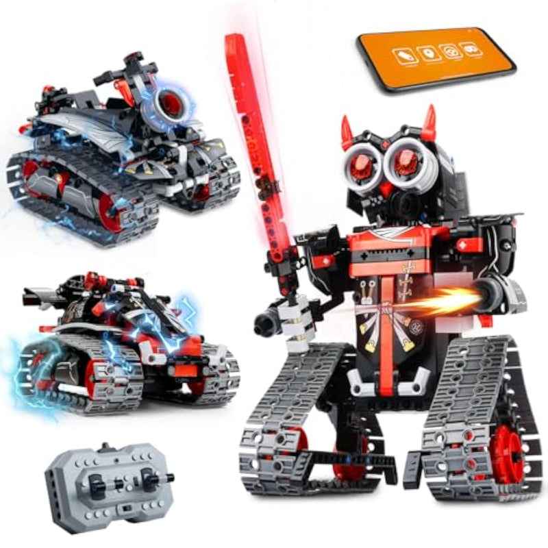 Robot Building Kits For Kids - Stem Birthday Gifts For 6 7 8 9 10 11 12+ Year Old Boys - 3 In 1 Robotics Toy With App & Remote Control Coding, Educational Diy Science Project