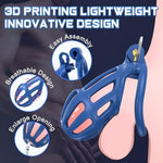 Male Chastity Cage Devices, Bondage Chasity Cock Cage For Men Penis Erection Control, Male Chastity 3D Printing Lightweight With 5 Sizes Ball Rings, Adult Sex Toys For Men