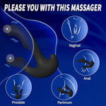 Prostate Massage Vibrator with Remote Control and Heating for Men, Women, and Couples - Black