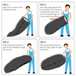 Inflatable Lounger Air Chair Sofa Bed Sleeping Bag Couch For Beach Camping Lake Garden (Orange)