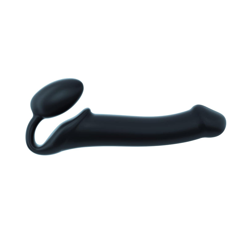 Semi-Real Bendable Strap-On Dildo - Discover The Ultimate Pleasure With Sexy Dildo - Silicone Strapless Dildo For Couples - Waterproof Strapless Dildo (Black/Small)