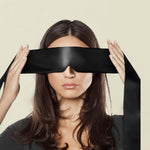 Soft Satin Eye Mask Long Adjustable Blindfold Comfortable Sleeping Mask Travel Eye Cover Lightweight Eye Blindfold Blackout Eye Cover Shade Wine Red Black