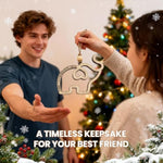 6 Pcs Friendship Elephant Ornament Set,Wooden Elephant Christmas Ornaments For Sisterhood With Story Cards,Friendship Gifts For Women