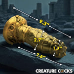 King Minotaur Premium Silicone Dildo for Beginners, Men, Women, and Couples - Fantasy Dong with Suction Cup Base and Harness Compatible