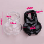 Male Ball Stretcher Scrotum Ring Ball Erection Enhancer Penis Cock Ring Scrotum Pouch Enhancer Delay Sex Toys For Men Bdsm (Transparency)