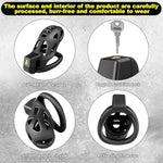 Chastity Cage Male Chastity Device,3D Printed Lightweight Cock Cage Male Chastity Cage With 3 Sizes Rings Invisible Lock Key, Penis Cage Bondage Gear & Accessories For Abstinence And Exercise Black