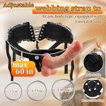 Strap-On Harness Kit with Dildo for Couples,Adjustable Lace Waist & Thigh Harness,8.4" Soft Silicone Dildo with 3 O-Rings,Soft Body-Safe Material,Secure Fit Wearable Set for Beginners