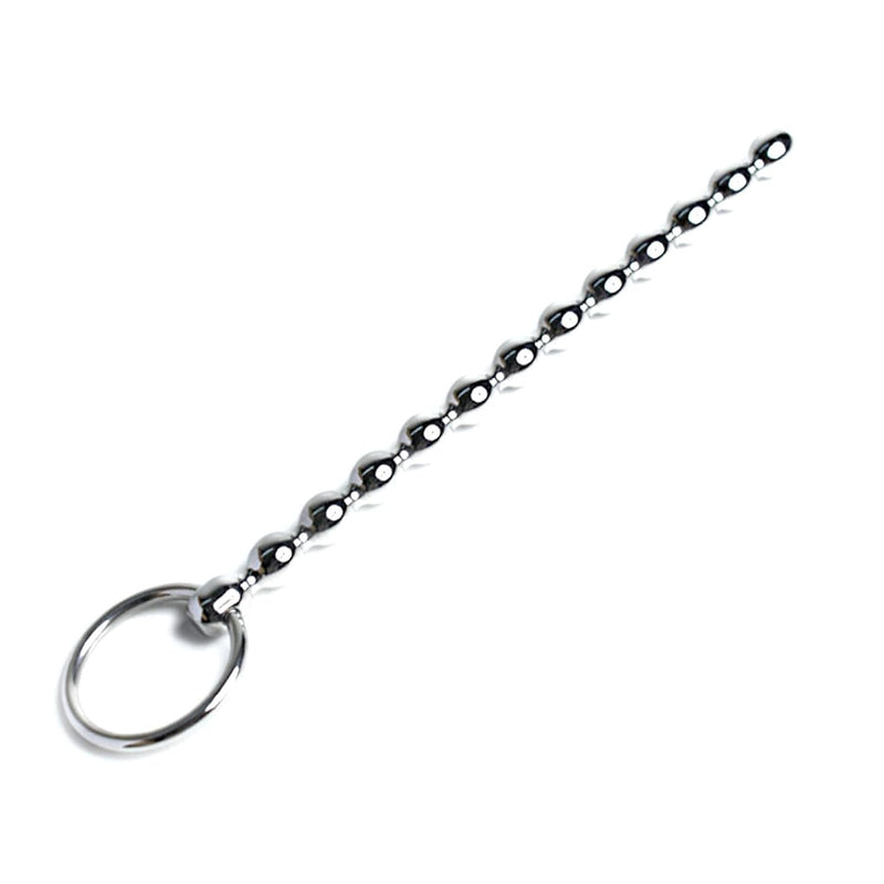 Stainless Solid Beads Urethral Sounds Penis Plug For Experienced, 5.87 Inch