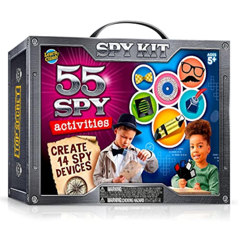 Kids Spy Kit, Explore 15 Secret Missions & Create 14 Detective Gadgets - Birthday For 7, 8,9,10 Year-Old Boy