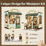 Miniature Book Nook Kit: Sunny Cafe 3D Puzzle for Adults