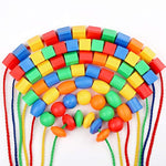 Lacing Beads For Kids - 70Pcs Threading Beads Occupational Therapy Toys For Kids Fine Motor Skills Developmental Activity Ot Toys
