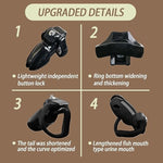 Ht-V5 Male Chastity Device Leightweight Chastity Cage Resin Ergonomic Breathable Chastity Devices With Latest Button Lock And Exclusive Keys Maxi (1.57" Ring(40Mm), Black)