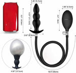 Inflatable Silicone Anal Plug - Expandable Beads, G-Spot Butt Plug