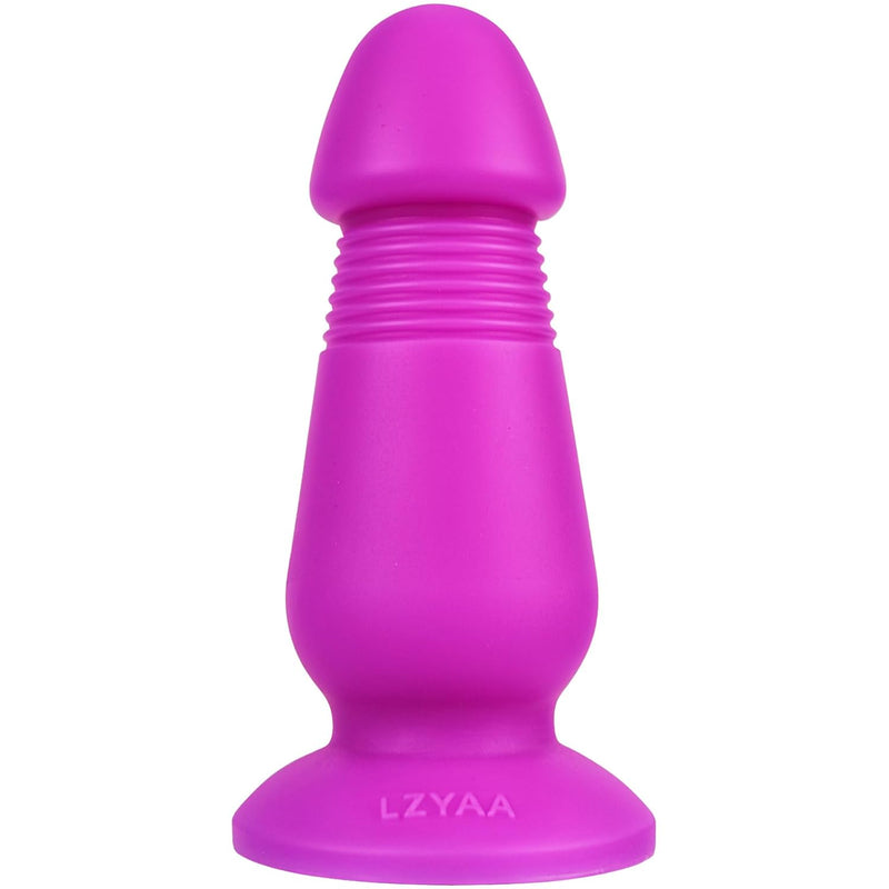 Big Size Anal Plug, Adult Sex Toys Dildo Liquid Silicone Material No Any Smell Strong Suction Cup For Hand-Free Soft Penis (Purple)