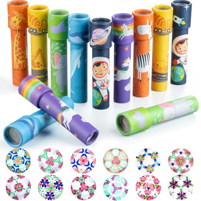 12Pcs Classic Kaleidoscope - Return Gifts For Kids Birthday, Retro Educational Kaleidoscopes Toy, Party Favor, Gift Bag Filler, School Carnival Prize And Stocking Fillers