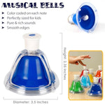 Desk Bells For Kids | Educational Music Toys For Toddlers 8 Notes Colorful Hand Bells Set | Kids Musical Instrument With 15 Songbook | Great Birthday Gift For Children