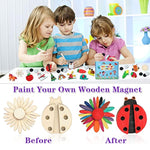 DIY Wooden Magnet Art Craft Supplies Painting Kit for Kids Ages 4-8 to 12