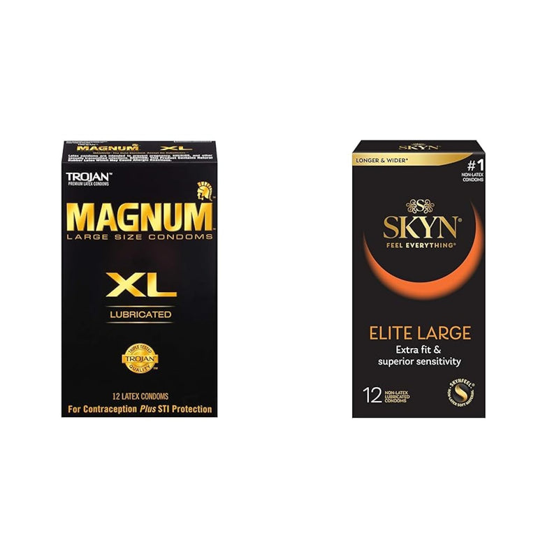 Magnum Xl Large 12 Count Condoms And Skyn Elite Large 12 Count Non-Latex Condoms