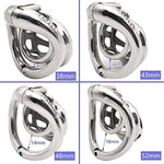 Male Chastity Device Hypoallergenic Stainless Steel Cock Cage Penis Ring Virginity Lock Chastity Belt Adult Game Sex Toys For Men (48Mm)