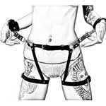 Sm Cortex Set Handcuffs, Sex Bondage Fetish Leather Handcuffs Harness Gay, Leather Tights Bondage Bdsm Kit Sex Toy Toys (Adjustable)