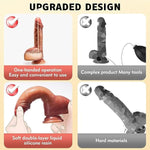Realistic Squirting Dildo For Women - 8.3'' Soft Silicone Ejaculating Dildos With Strong Suction Cup For Anal Play Douche, G-Spot Anal Prostate Adult Sex Toys For Women Men Couple Pleasure