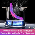 14" * 1.3" Silicone Double Head Fantasy Small Dildo With Suction Cup, 2 Pcs 7" Realistic Double Sided Ended Dildo Colorful Beginner Cute Penis, G-Spot Anal Vaginal Stimulation Sex Toys For Men Women