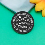 Husband Wife Gift Food Decision Coin Gift Valentines Day Anniversary Birthday Gift For Couple Women Men Gift For Couple Husband Wife To Be Wedding Gifts For Groom Bride Double-Sided