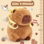 Athionsu 9’’ Capybara Plush With Bee Backpack Cute Kawaii Stuffed Animal Toy Plush For Toddler Kids Boys Girls