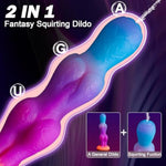 Fantasy Squirting Dildo, 8" Ejaculating Toy For Beginners, Cumming Knotted Dildo With Strong Suction Cup For Hands-Free Play, Glow In Dark Adult Toys For Women G Spot And Anal Prostate