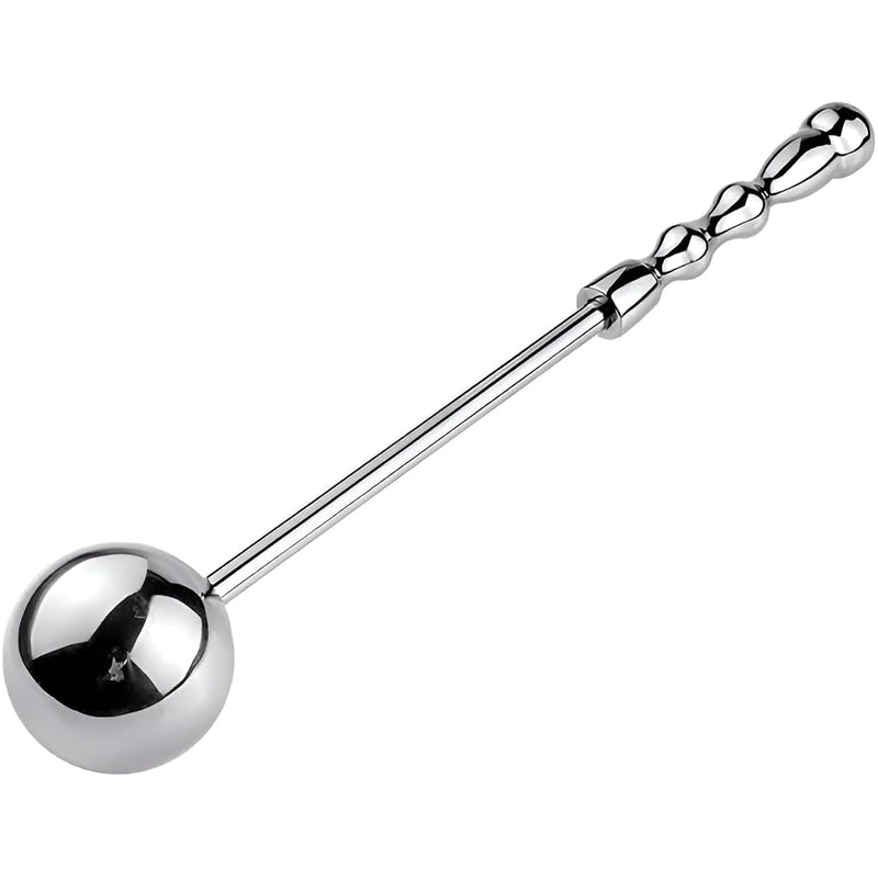 Stainless Steel Dildo Massage Wand, Metal Anal Plug Masturbation Pleasure Stick Anus Stimulation, Anal Training & Stretching Sex Toy For Beginners & Experienced Users (M 9.25''X1,5''X1,5'')