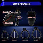 Dog Head Chastity Cage Male Chastity Device Cock Cage With 4 Different Wide Rings Lightweight Resin Penis Cage With Concealed Lock And 2 Keys Sex Toys For Male Penis Bondage (B,Black)