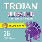 TROJAN Ultra Thin Condoms for Ultra Sensitivity, Lubricated Condoms for Men & K-Y Jelly Water Based Lube for Sex, Anal Lube, Non-Greasy Water Based Personal Lubricant