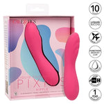 Liquid Silicone Pixies Ripple – Rechargeable Travel Size Mini Vibrator –Waterproof Adult Sex Toy For Women – Pink