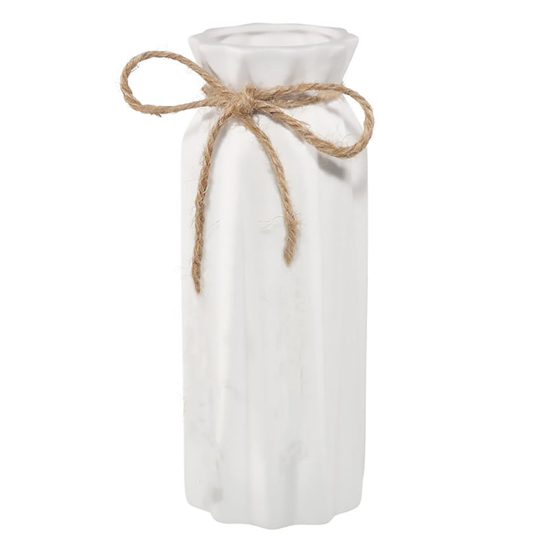 White Ceramic Vase-Flower Vase Dried Flower Vase For Modern Home Decor, Fit Fo