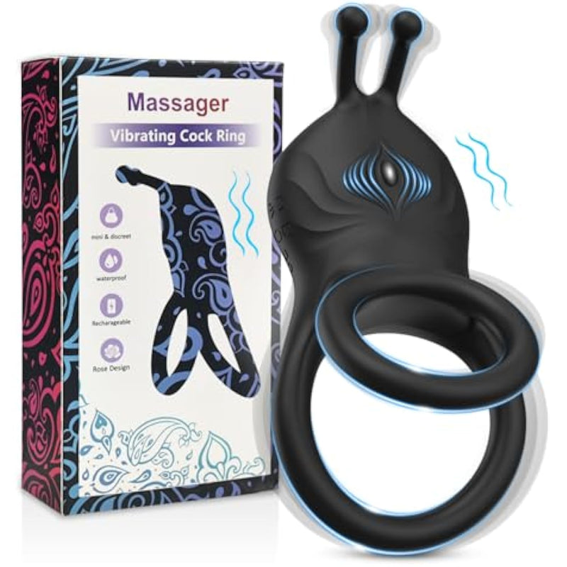 Vibrating Cock Ring Adult Sex Toys For Men, 10 Vibrations Penis Ring With Rabbit Clitoral Vibrator Couples Sex Toys, Adult Male Sex Toy Remote Control Vibrators For Men Female Couple Pleasure