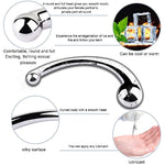 Pure G Spot Metal Wand Anal Prostate Massage Stick Polished Steel Massager Hard Dildo 698 G