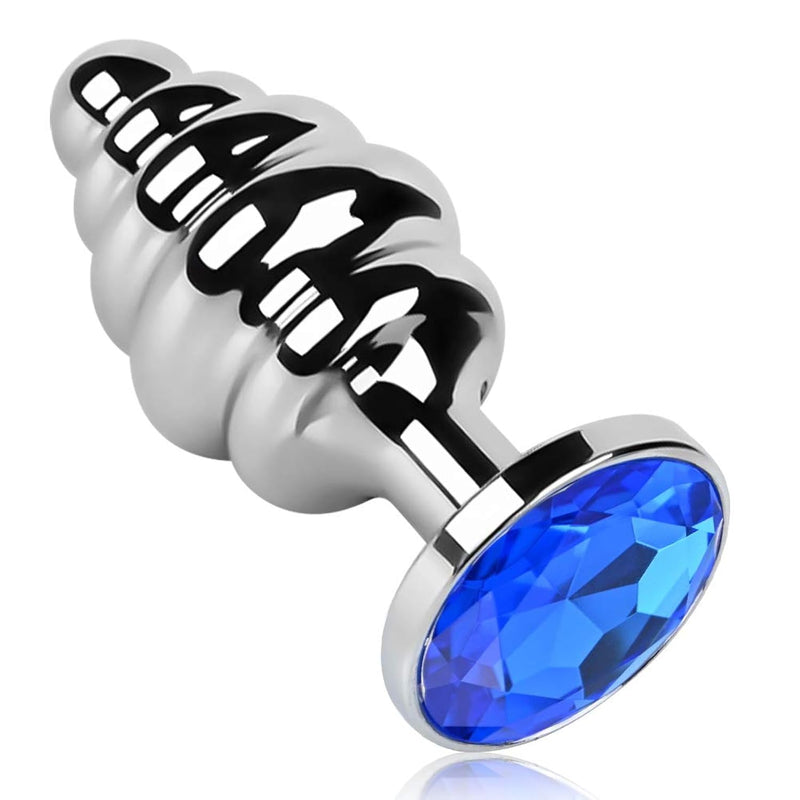 Fst Thread Butt Plug Aluminum Alloy Anal Plug For Women Men Couple, Diamond Color Random