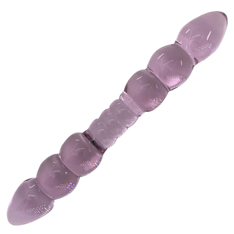 Glass Bead Pleasure Wand, Crystal Double-Ended Dildo Penis, Anal Butt Plug For G-Spot Stimulation Sex Toy Adult Toy