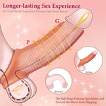 Penis Sleeve Extender Cock Sleeve,Reusable Cock Sheath Penis Pump,Silicone Penis Enlarger Sleeves Girth,Delay Ejaculation Stronger Erection,Enhancement Adult Sex Toys For Men Couples Enlarge Prolong