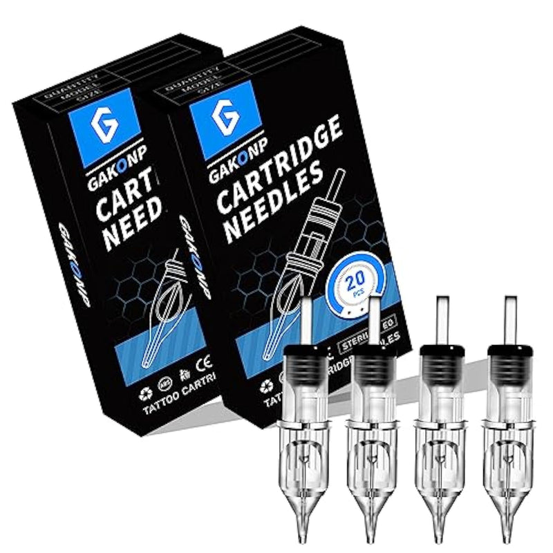 Tattoo Cartridge Needles 40Pcs Mixed Tattoo Needles #12 Size 3Rl 5Rl 7Rl 9Rl For Beginners Or Artists