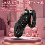 Breathable Resin Chastity Cage for Men - Soft Medical Silicone Penile Restraint Device