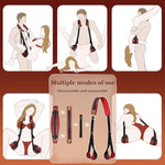 Sex Swing Door Bdsm Bondage Thigh Restraints With Adjustable Sex Straps Hardware Buckle Leather Soft Plush Kinky Adult Sex Toys For Men Women Couples