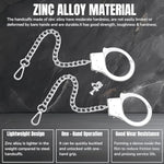 Bondage Restraint Handcuffs With Anal Plug - Alloy Long Chain Wrist Cuff With 2 Keys And Jewel Anal Beads Training Kit | Adult Sex Toys For Men And Women Couple Beginners Bdsm Game Play