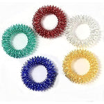 5 Pieces Finger Massage Rings, Prickly Sensory Acupressure Ring Set Toys For Teenagers Adults, Color Professional Processed?Massage Tools And Equipment
